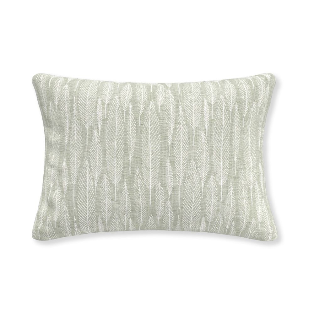 Evergreen Mint Braided Trim Edge Cushion Cover