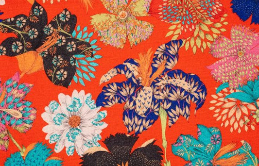 Japanese flower upholstery curtain fabric