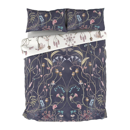 The Chateau Wild Flower Garden Nightshadow/Whisper White (Rev) Bed Set