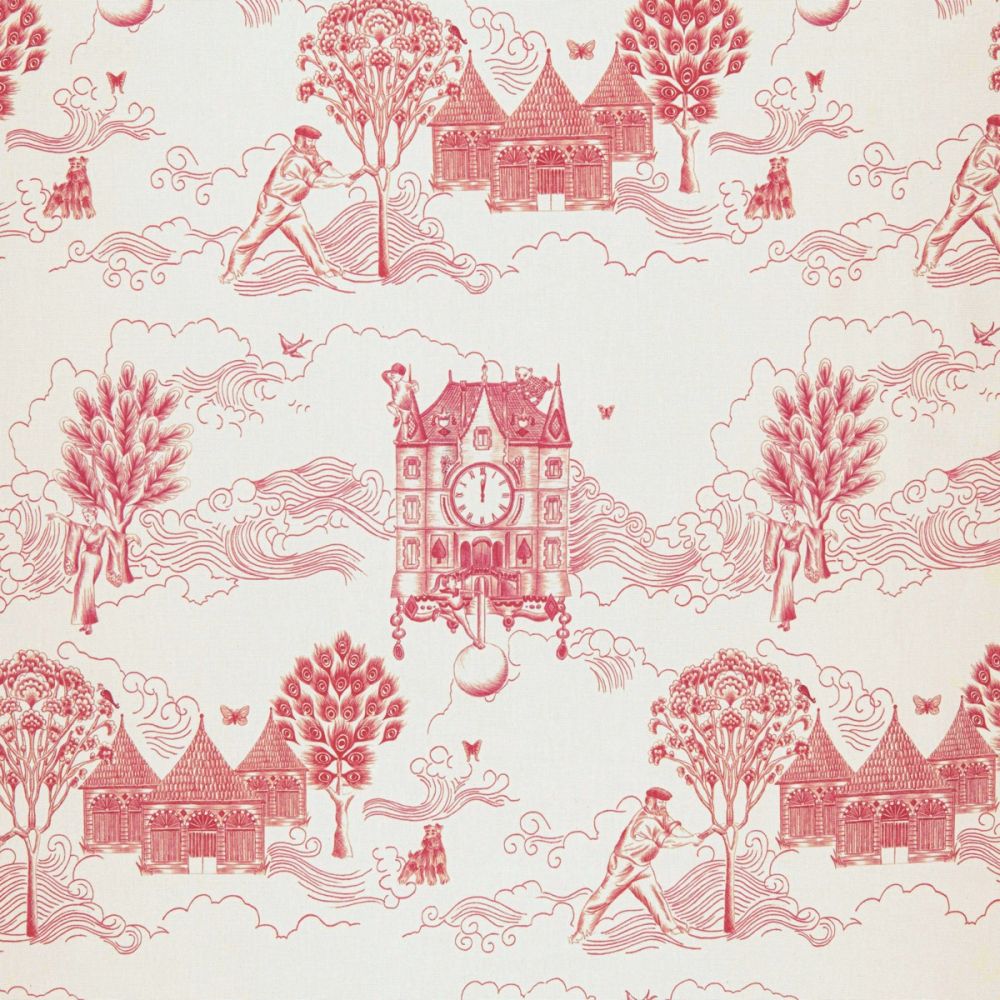 Toile du Chateau Fabric Rouge